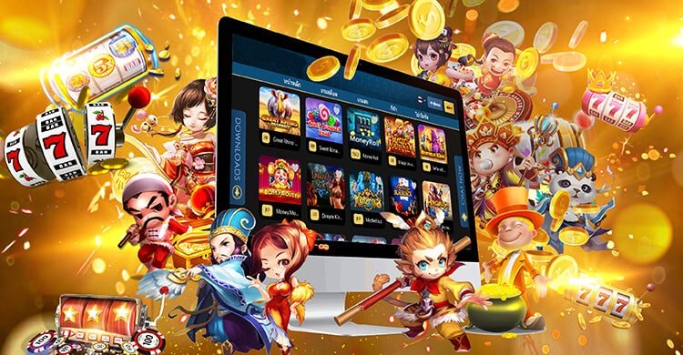 繽紛的數位人物與金幣從螢幕中奔湧而出，象徵傳統棋牌遊戲透過數位平台的轉型與娛樂化升級，強調科技與文化融合下的遊戲變革。